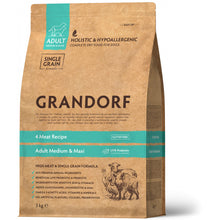 Grandorf 4 Meat Adult Medium Maxi Sucha Karma Dla Dorosłych Psów Średnich i Dużych Ras o Smaku 4 Mięs 3 kg