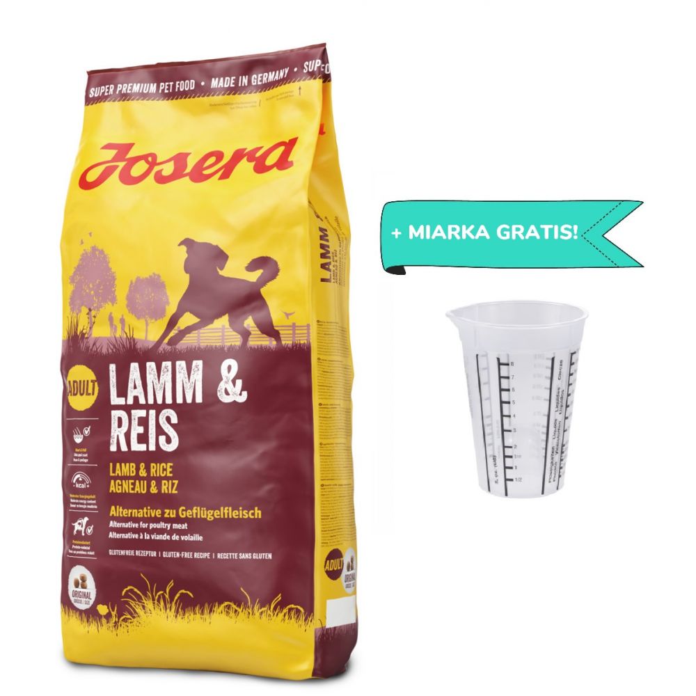 Pakiet Josera Lamb & Rice Jagnięcina Emotion 15kg + Miarka do Karmy GRATIS