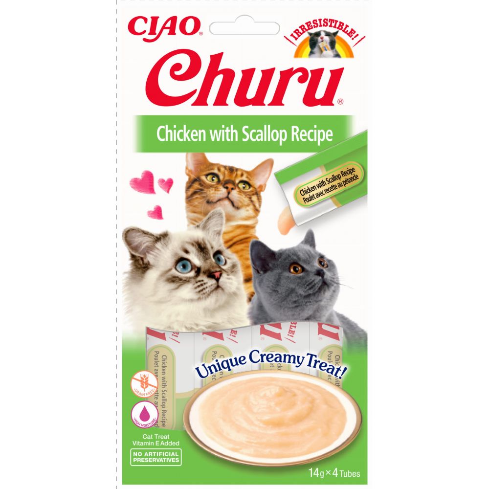 Inaba Ciao Churu Przysmak Dla Kota Kurczak, Przegrzebka 56 g