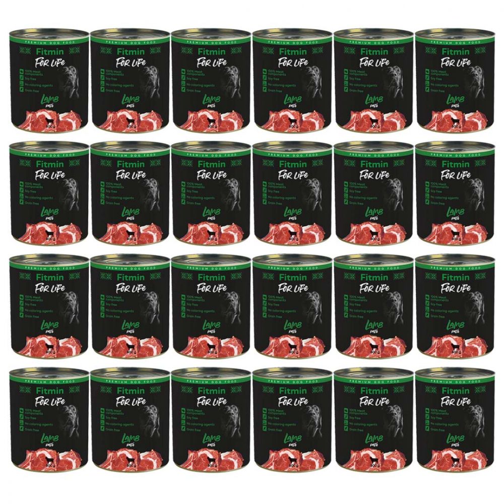 Pakiet Fitmin For Life Lamb Pate Karma Dla Dorosłych Psów z Jagnięciną 24 x 800 g
