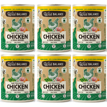 Pakiet Wild Balance Mokra Karma Dla Psów Wszystkich Ras w Każdym Wieku Kurczak z Marchwią i Szpinakiem 6 x 400 g