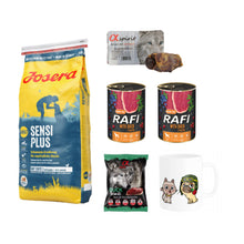 Pakiet Josera SensiPlus Wrażliwy Żołądek Kaczka 15 kg + 5 GRATISÓW! Przysmak, Karma, Kubek z Twoim Pupilem