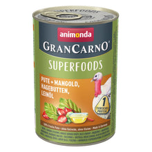 Animonda GranCarno Superfoods Indyk, Burak Liściowy, Dzika Róża, Olej Lniany 400 g