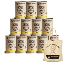 Pakiet Paka Zwierzaka Mokra Karma Dla Psa Królik I Dzik Z Dynią 12 x 400 g + Torba Bawełniana GRATIS!