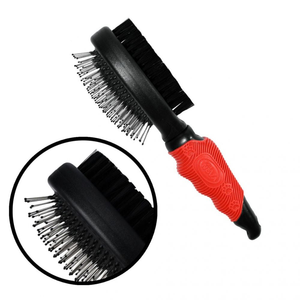 Dog Life Style Dwustronna Szczotka z Kulkami do Profesjonalnej Pielęgnacji Sierści