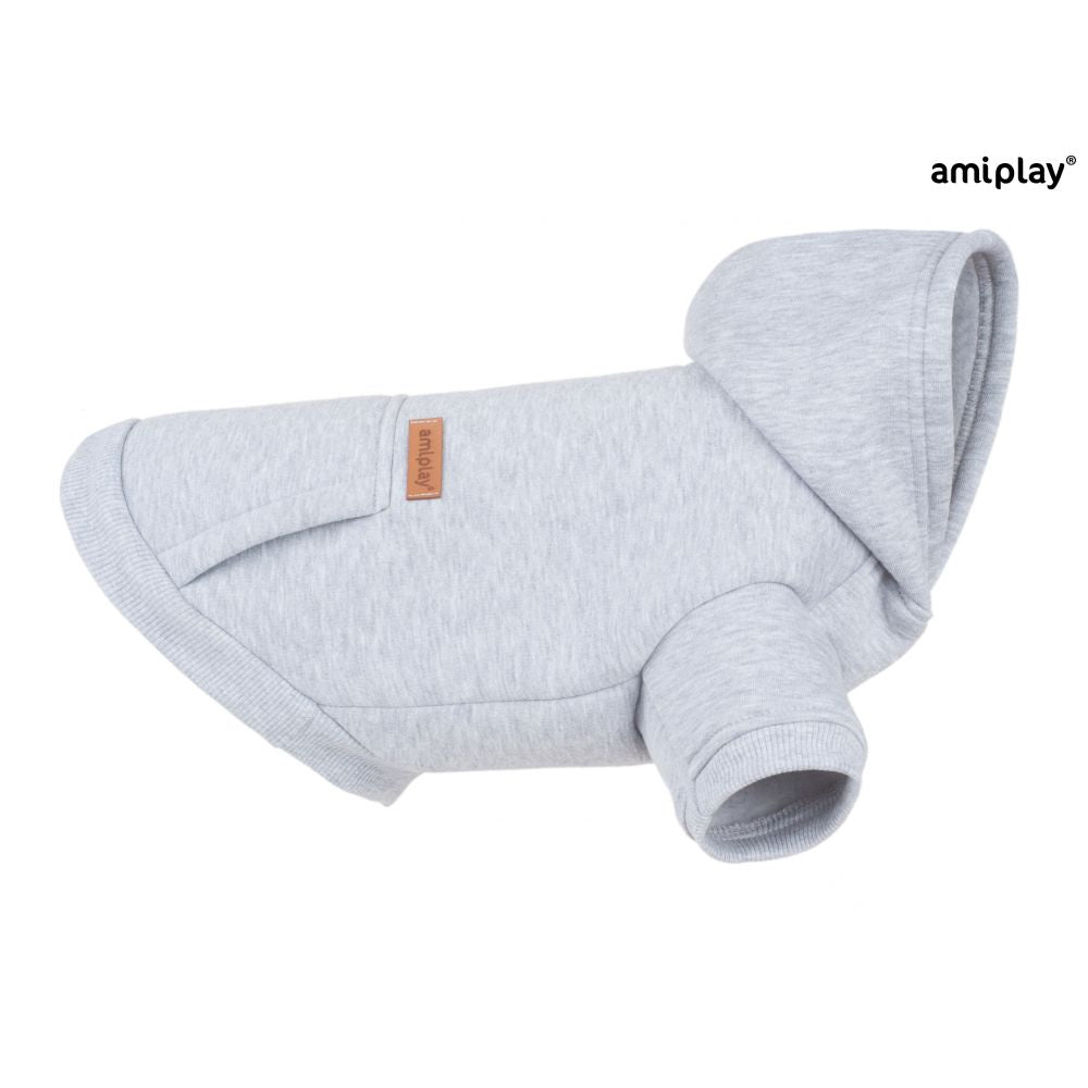 Amiplay Bluza Z Kapturem Dla Psa Texas 30 cm Szara