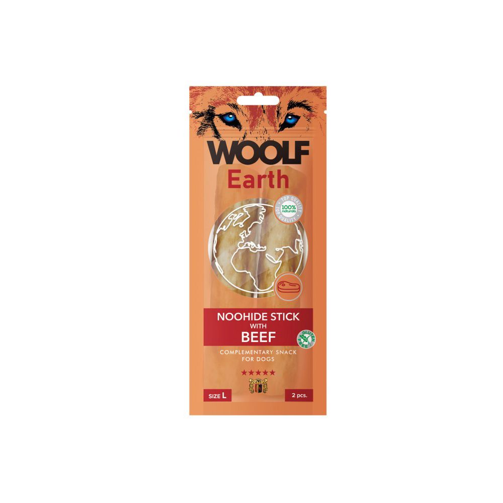 Woolf Earth Noohide Stick Beef Przysmak Dla Psa Wołowina Rozmiar L 85 g