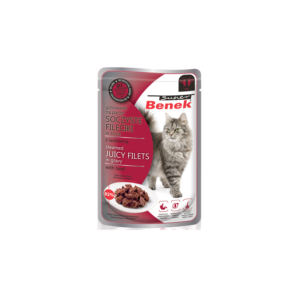 Certech Benek Fileciki w Sosie z Wołowiną 85 g