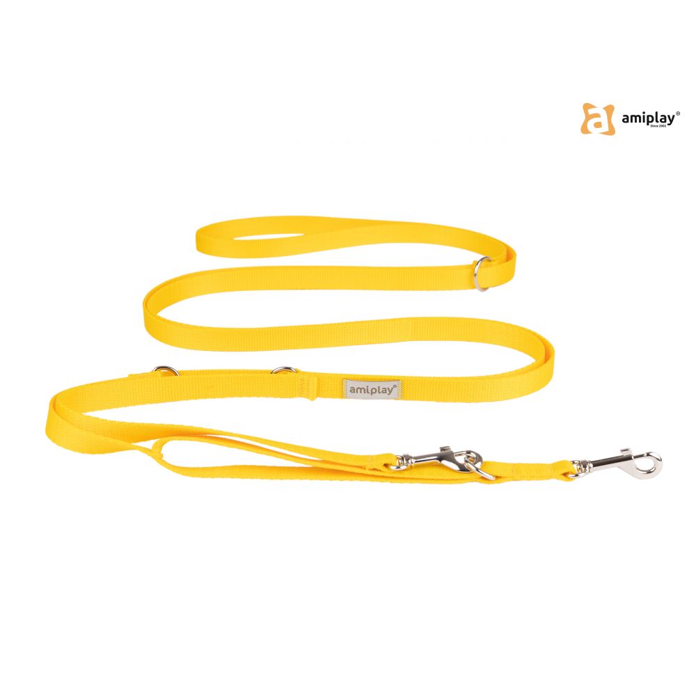Amiplay Smycz Regulowana Samba 8w1 Rozmiar L Żółta