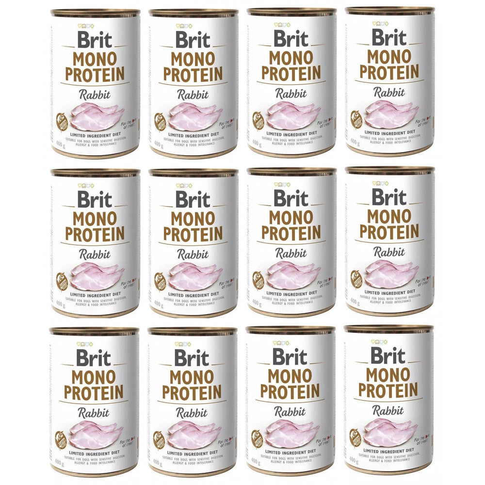 Pakiet Brit Mono Protein Rabbit Królik Mokra Karma Dla Psa 12 x 400 g