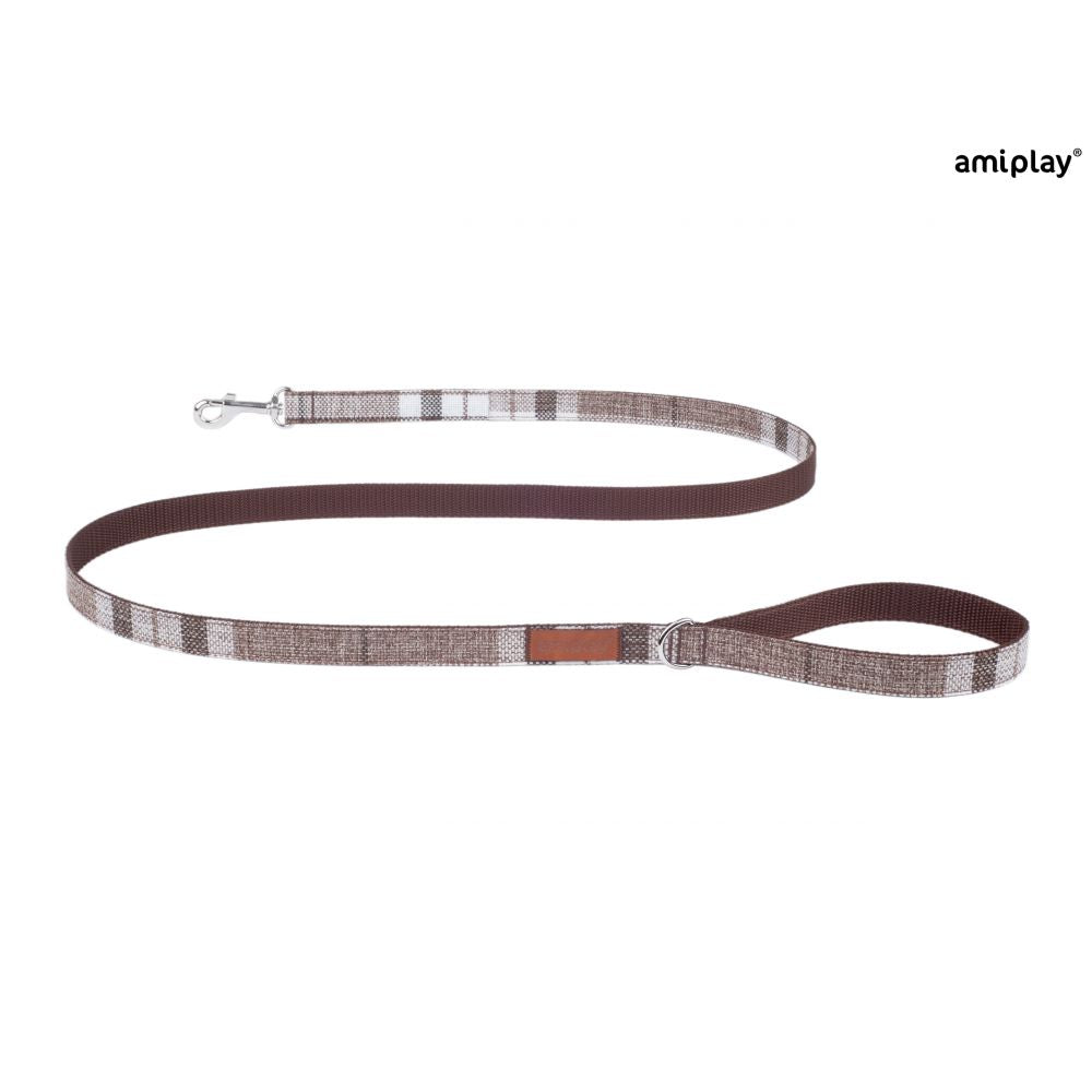Amiplay Smycz London Brązowa 140 cm Rozmiar L