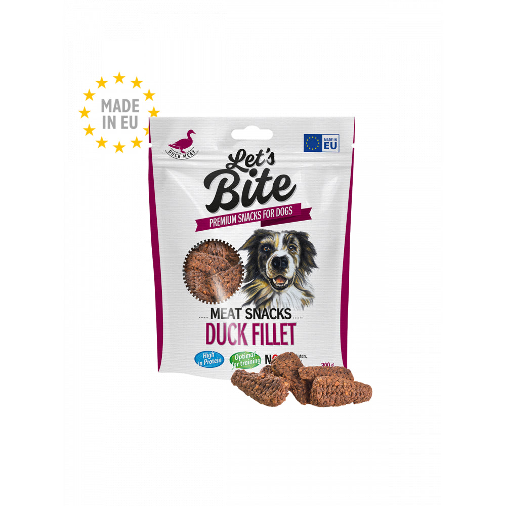 Brit Lets Bite Meat Snacks Duck Fillet Przekąski Mięsne Dla Psa 300 g