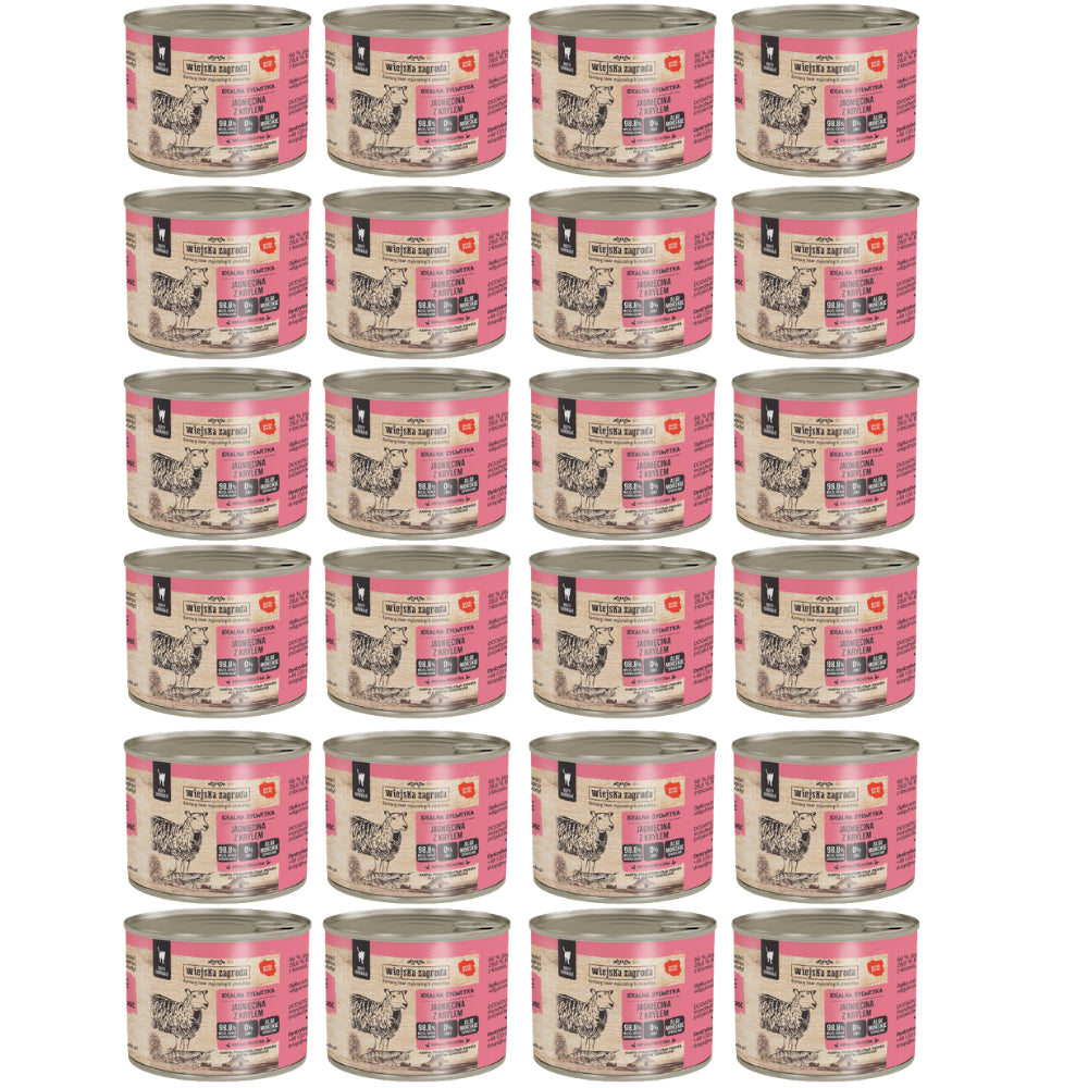 Pakiet Wiejska Zagroda Jagnięcina z Krylem 24 x 200 g