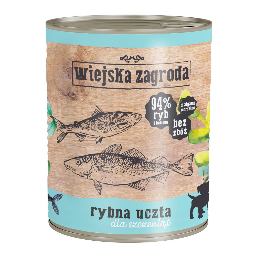 Wiejska Zagroda Rybna Uczta dla Szczeniąt 800 g