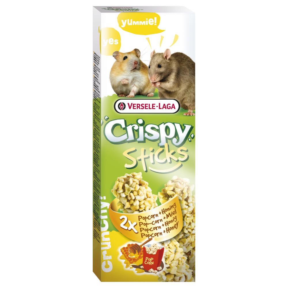 Versele Laga Cripsy Sticks Hamster-Rats Popcorn & Honey Kolby Dla Chomików i Szczurów 2 szt