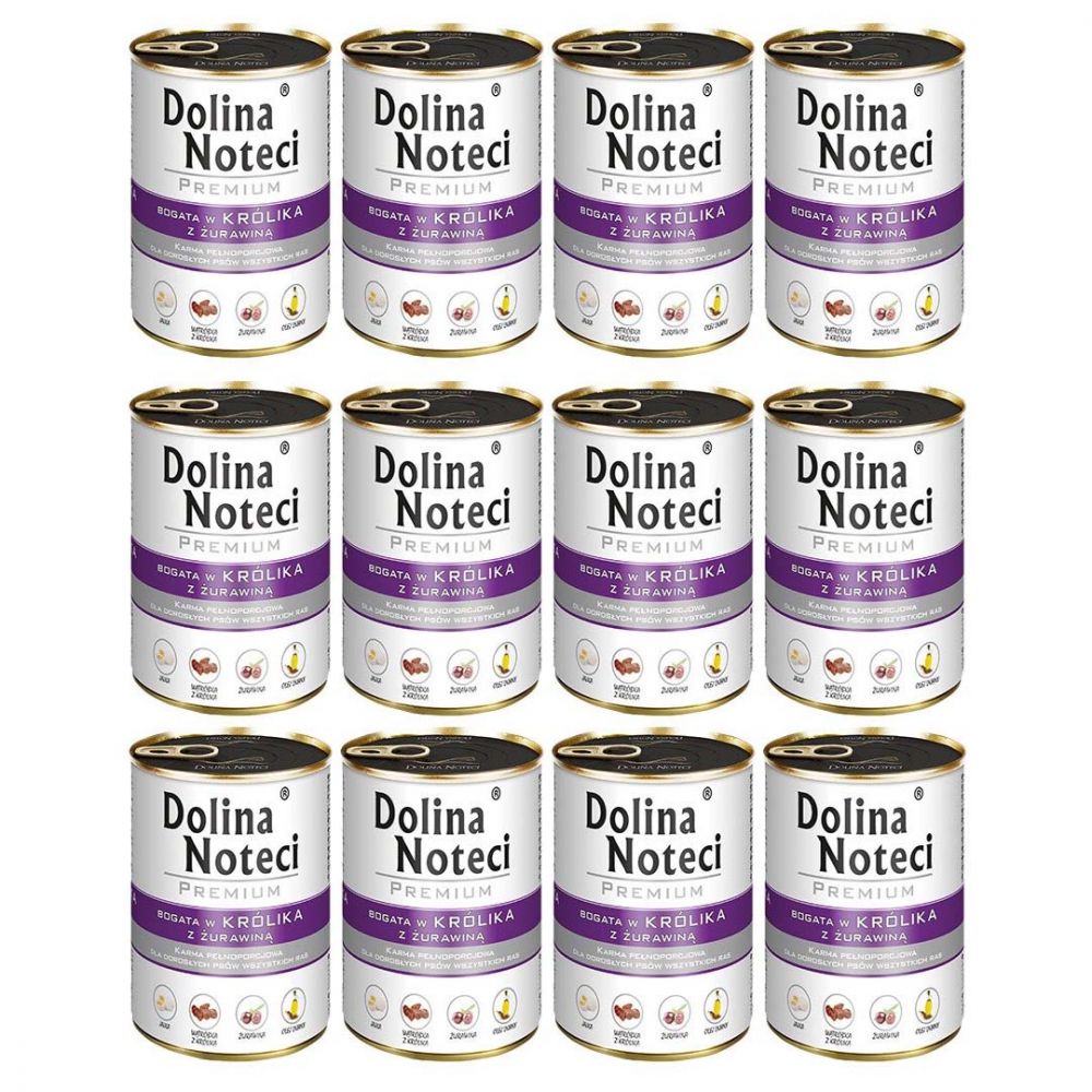 PAKIET FBA Dolina Noteci Premium Królik z Żurawiną 400 g X 12