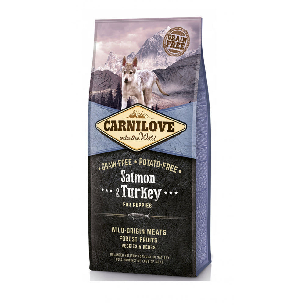 Brit Carnilove Salmon & Turkey Łosoś & Indyk Bezzbożowa Puppies Karma Dla Szczeniąt 12 kg
