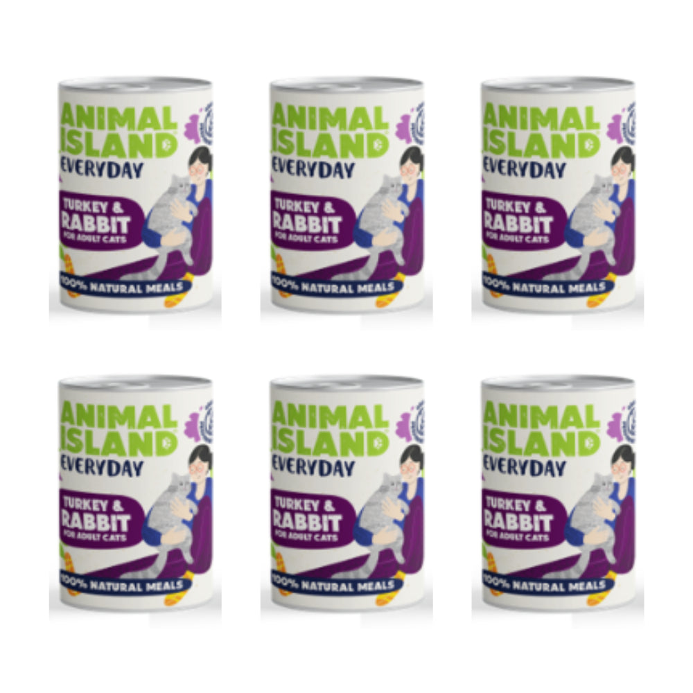 Pakiet Animal Island Mokra Karma Everyday Dla Kota Indyk z Królikiem 6x400 g