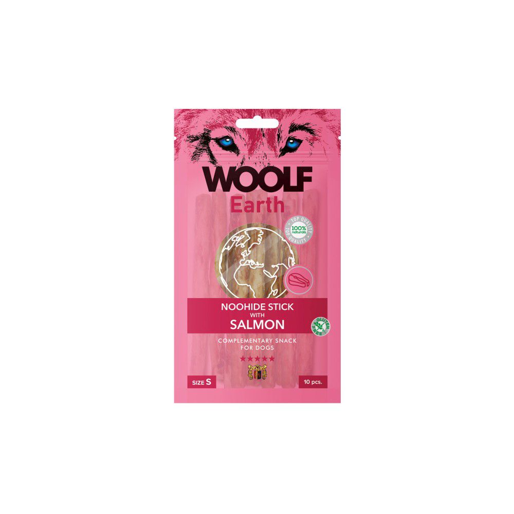 Woolf Earth Noohide Stick Salmon Przysmak Dla Psa Łosoś Rozmiar S 85 g