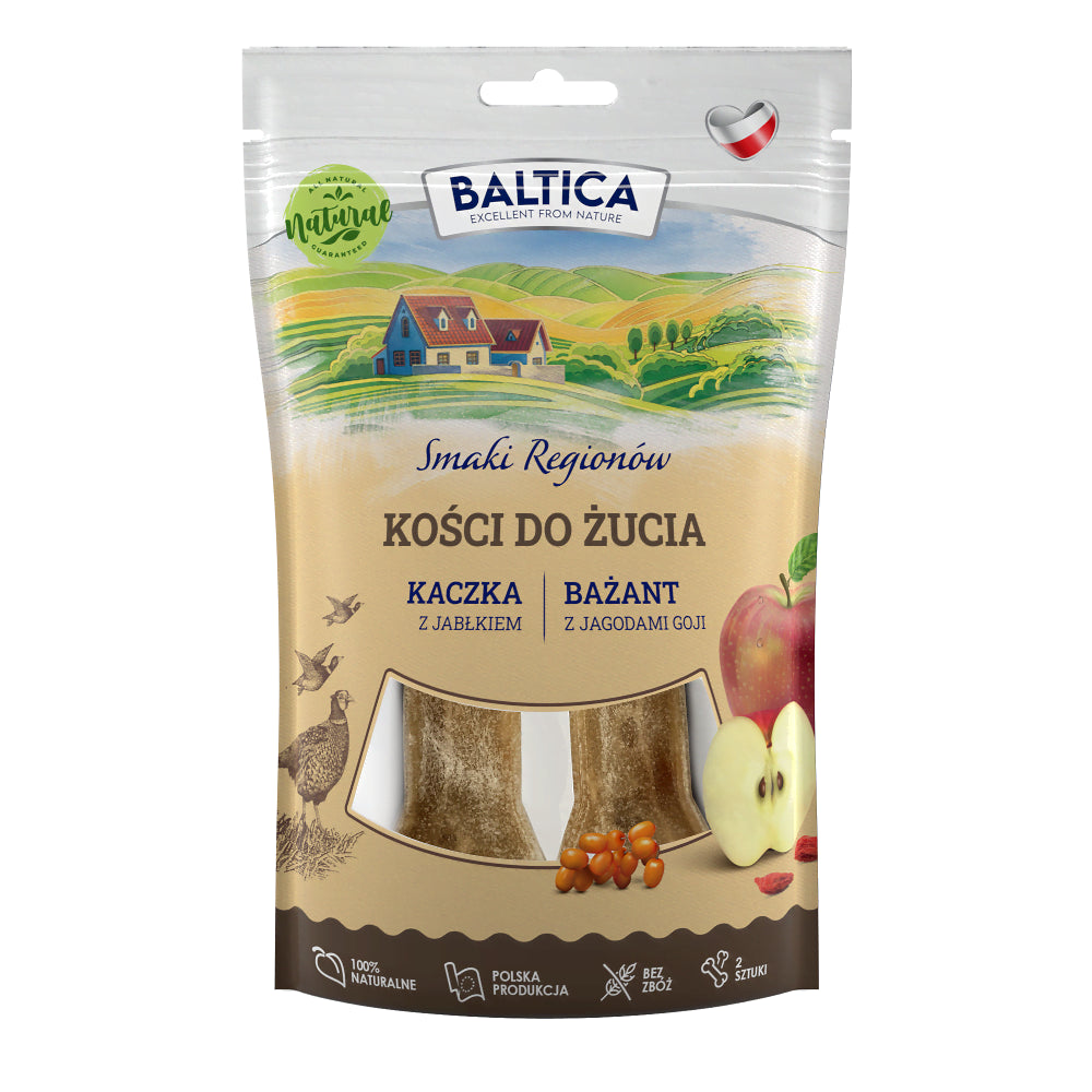 BALTICA Smaki Regionów Kości do Żucia Kaczka Jabłko Bażant 110g
