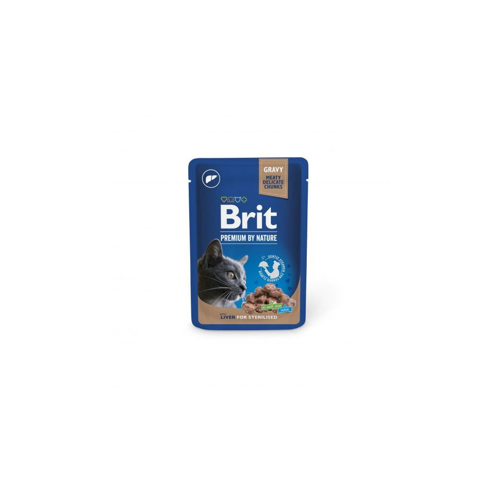 Brit Premium Mokra Karma Dla Dorosłych Kotów Sterylizowanych Z Wątrobą 100 g