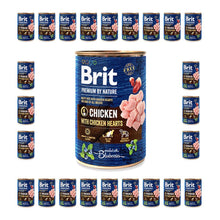 Pakiet Brit Premium By Nature Chicken with Chicken Hearts Kurczak Serca z Kurczaka Mokra Karma Dla Psa 24 x 400 g