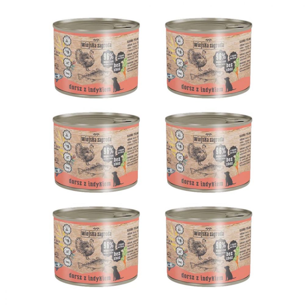 Pakiet Wiejska Zagroda Dorsz z Indykiem 6 x 200 g