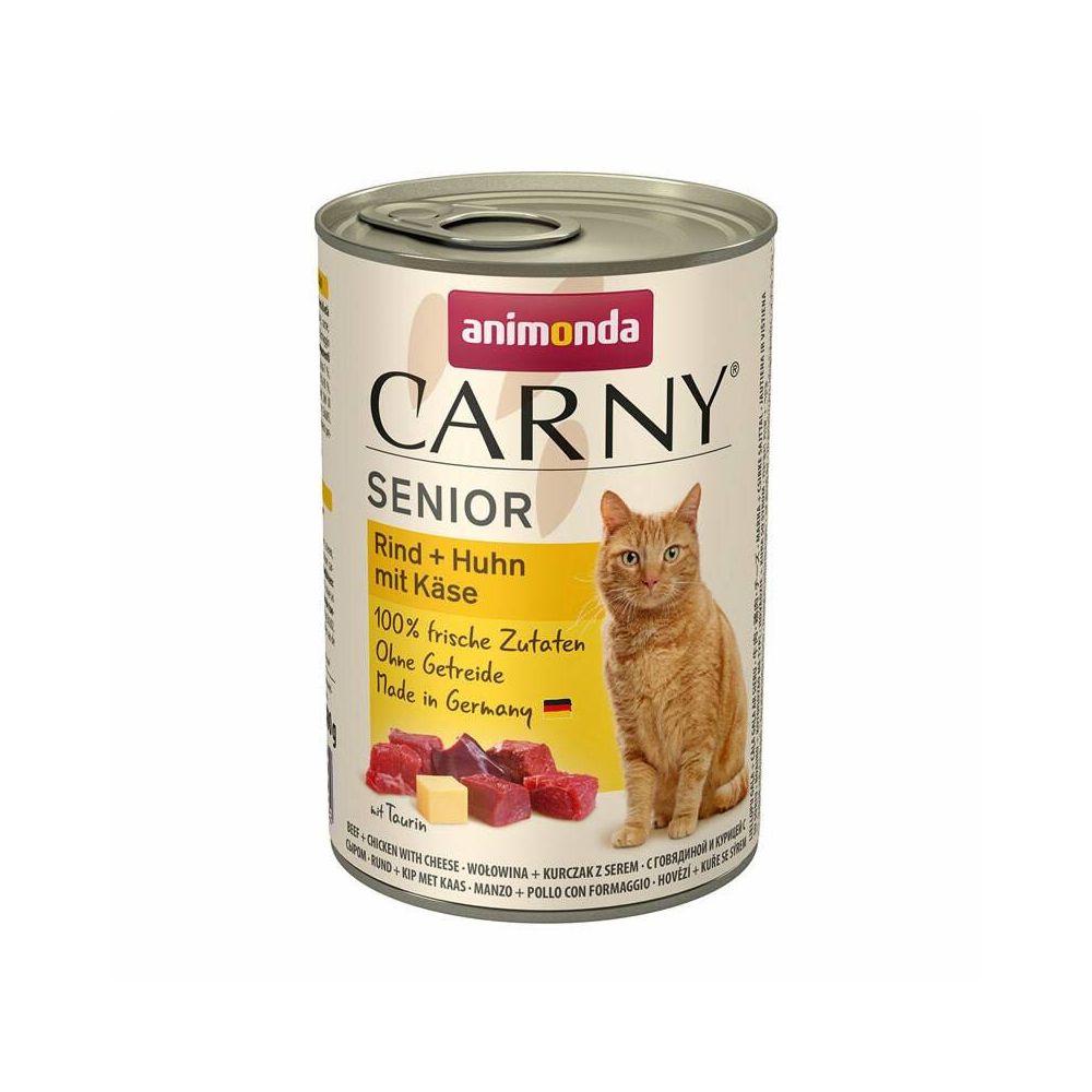 Animonda Carny Wołowina z Kurczakiem i Serem Mokra Karma Dla Kotów Seniorów 400 g