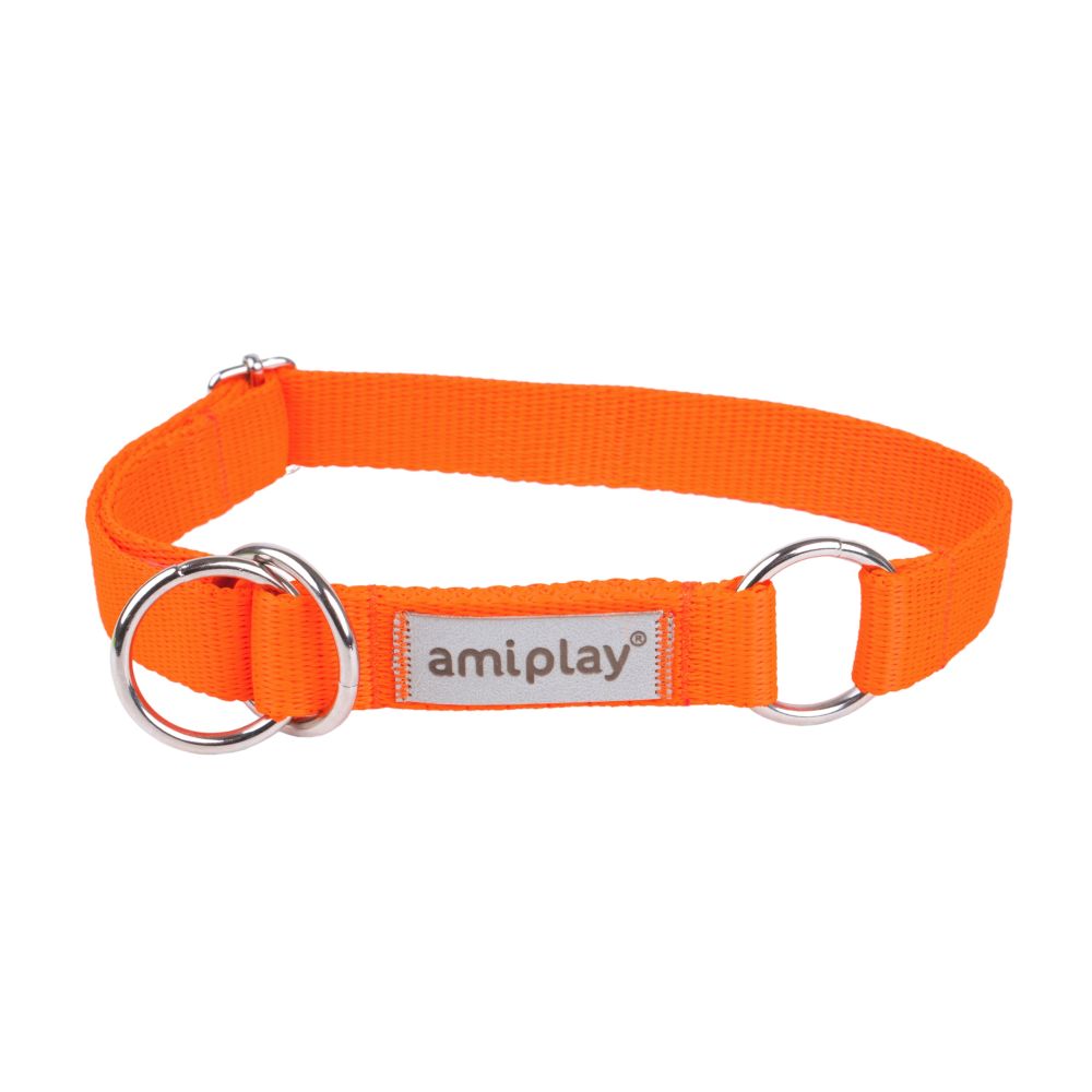 Amiplay Obroża półzaciskowa Samba M Pomarańczowy