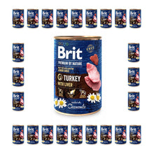 Pakiet Brit Premium By Nature Turkey with Liver Indyk Wątróbka Mokra Karma dla Szczeniąt 24 x 400 g