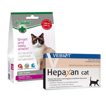 Pakiet Hepaxan Cat Preparat Dla Kotów z Problemami Uszkodzonej Wątroby 30 Tabletek + Dr Seidel Smakołyki Dla Kotów Na Zdrową Wątrobę 50 g GRATIS!