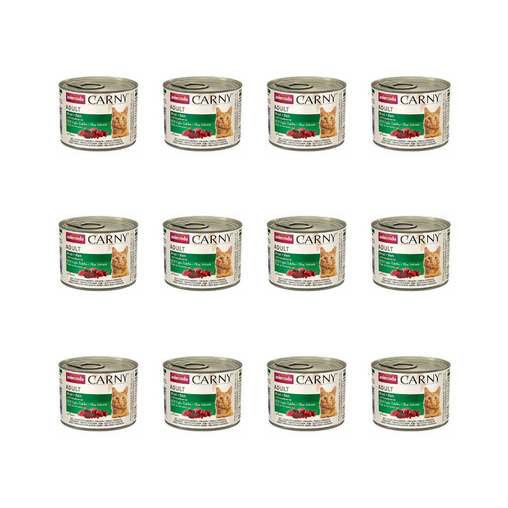 Pakiet Animonda Carny Wołowina, Sarnina, Borówki 12 x 200 g