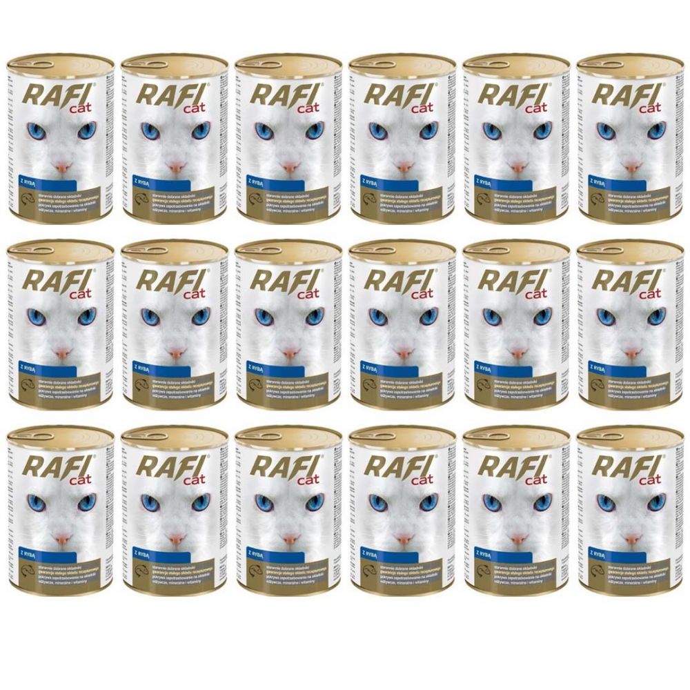 PAKIET FBA Dolina Noteci Rafi Karma Dla Kota z Rybą 415 g X 18