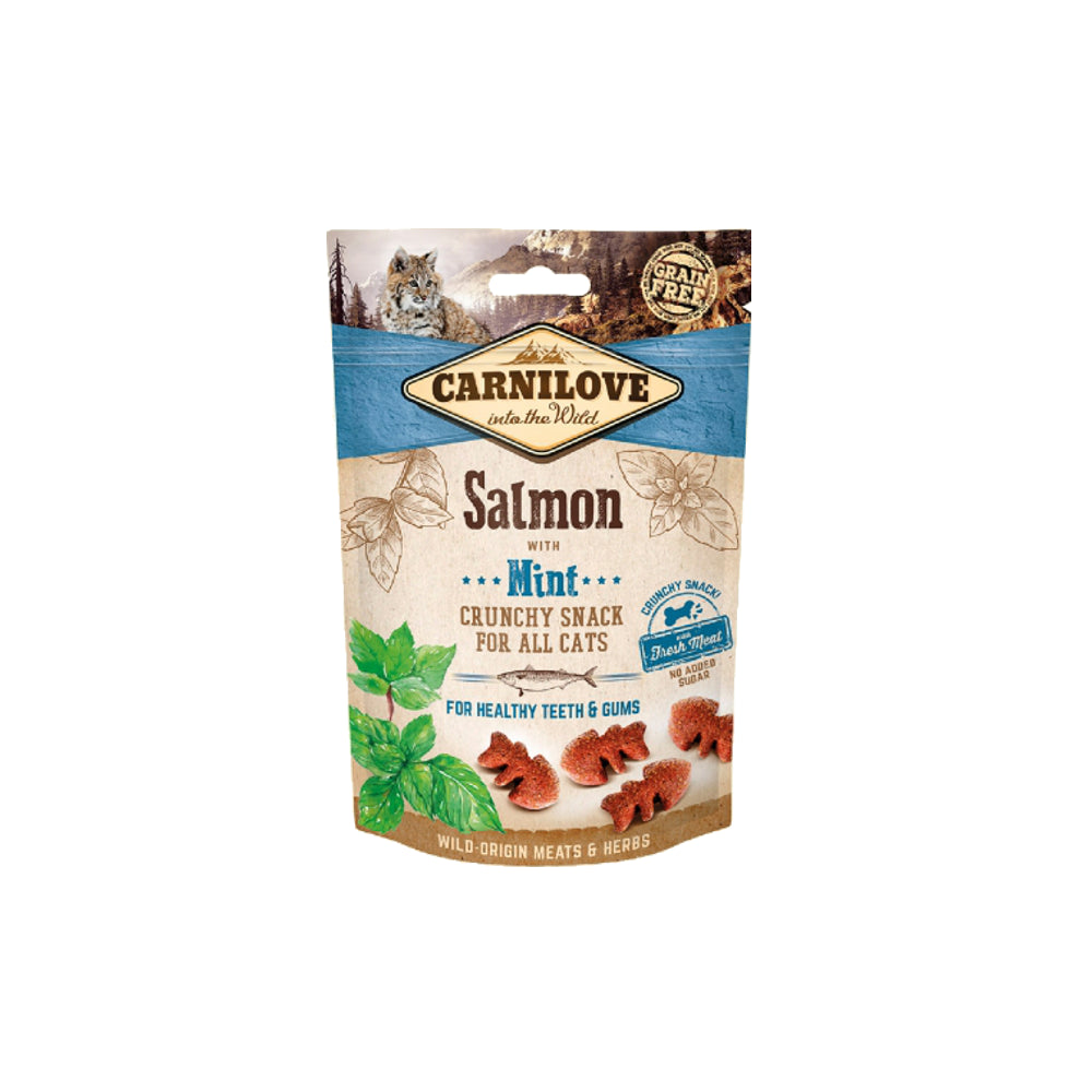 Brit Carnilove Healthy Teeth & Gums Snack Zęby Dziąsła Salmon with Mint Łosoś Mięta Przekąska Dla Kota 50 g