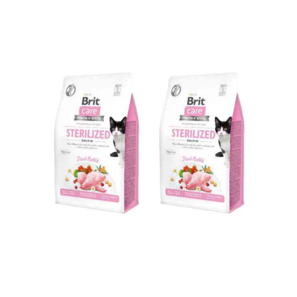 Pakiet BRIT Care Grain Free Sterilized Sensitive z Królikiem 2 x 2 KG