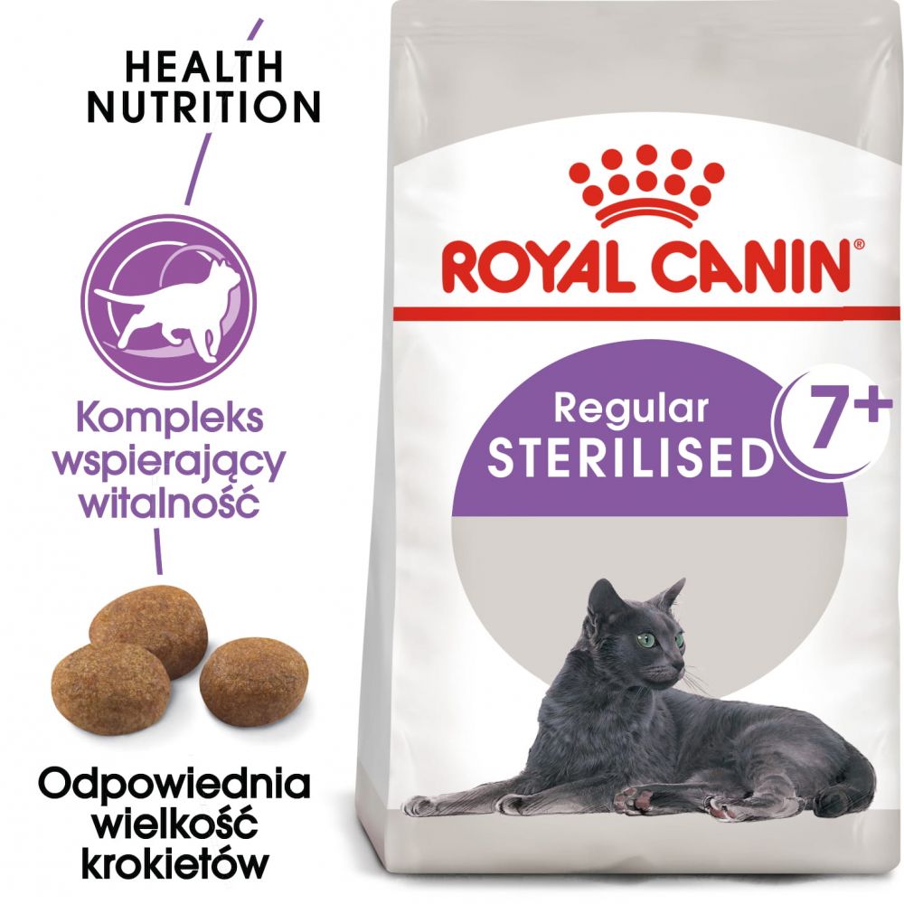 ROYAL CANIN Sterilised +7 400g karma sucha dla kotów dorosłych, od 7 do 12 roku życia życia, sterylizowanych