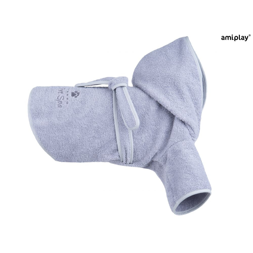 Amiplay Szlafrok Kąpielowy Dla Psa Szary 30 cm