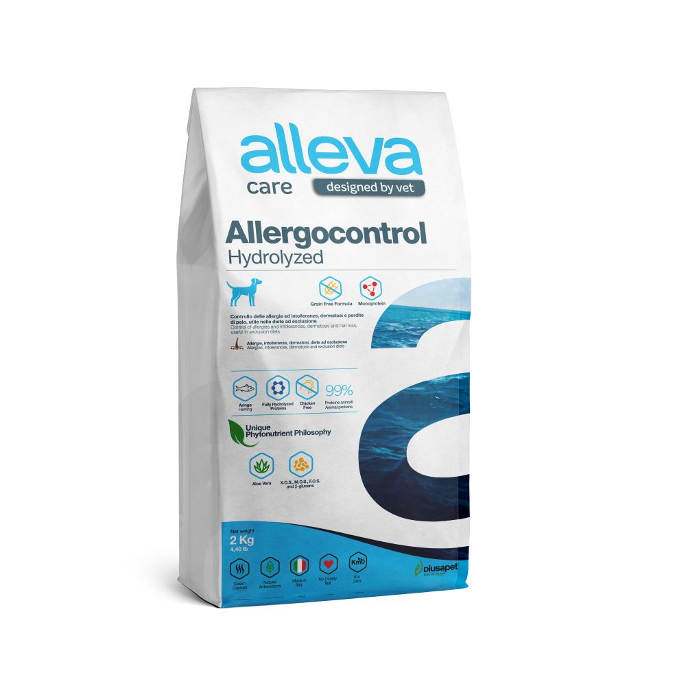 Alleva Care Allergocontrol Sucha Karma Dla Psów Na Każdym Etapie Życia Zmniejszająca Nietolerancje Pokarmowe 2 kg