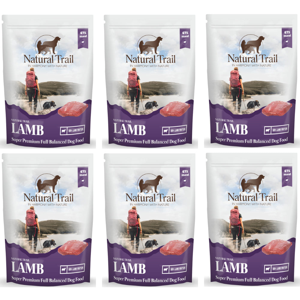 Pakiet Natural Trail Monoproteinowa Mokra Karma Dla Psów Jagnięcina 6 x 500 g