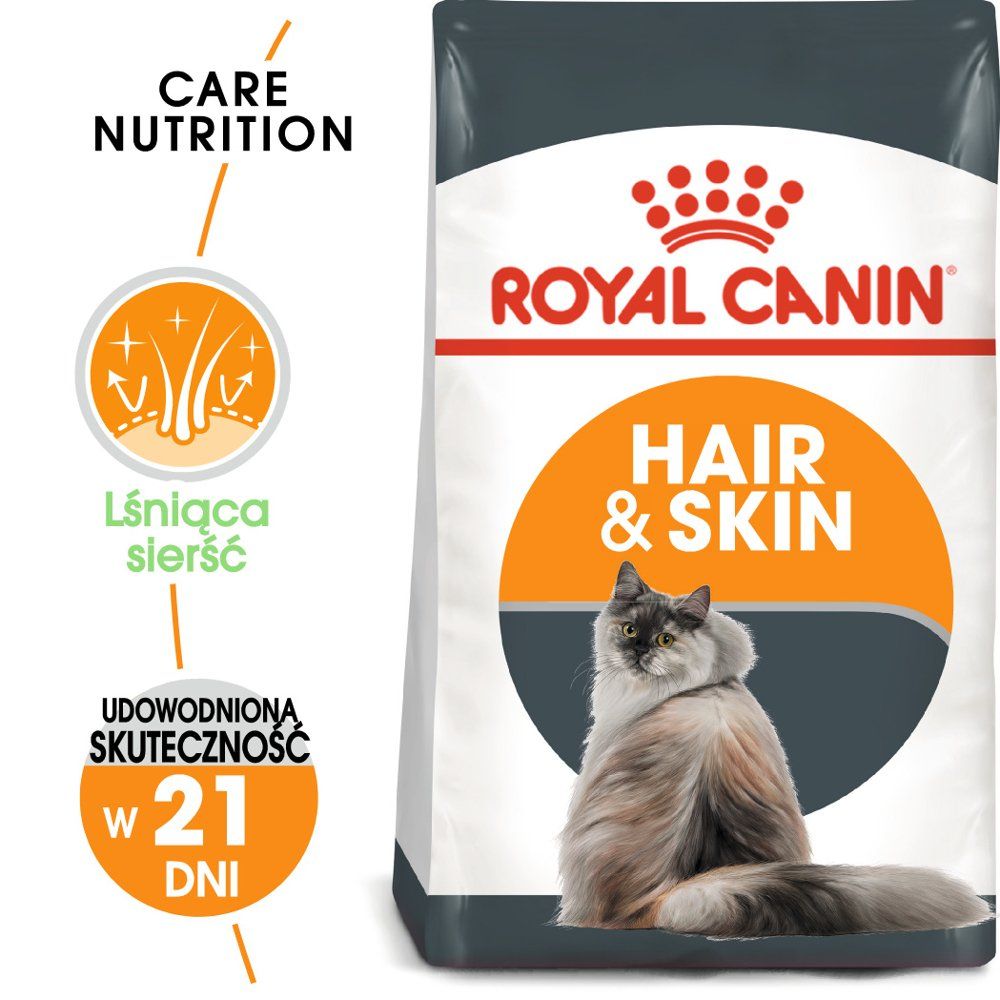 ROYAL CANIN Hair&Skin Care Karma Sucha Dla Kotów Dorosłych Lśniąca Sierść I Zdrowa Skóra 400 g