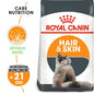 ROYAL CANIN Hair&Skin Care Karma Sucha Dla Kotów Dorosłych Lśniąca Sierść I Zdrowa Skóra 400 g
