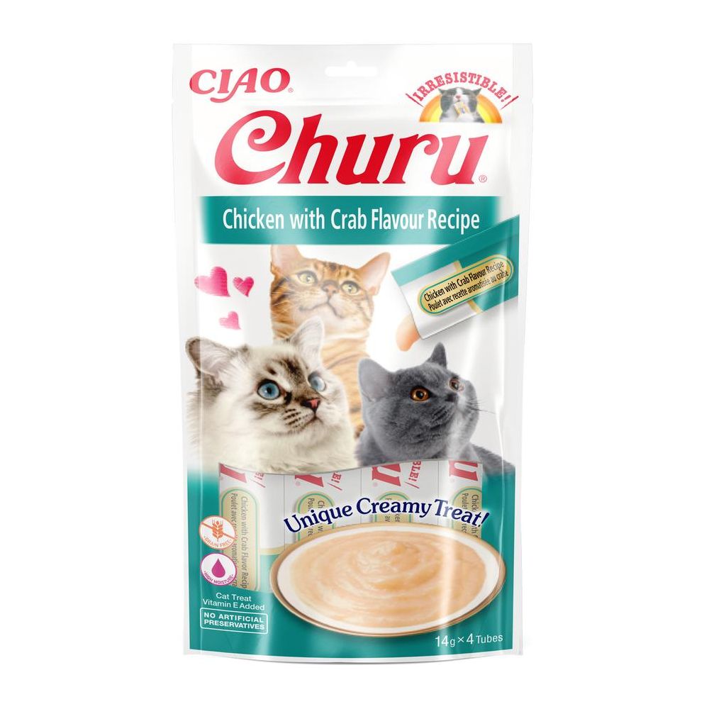Inaba Cat Churu Kurczak z Krabem Przysmak Dla Kota 4 x 14 g