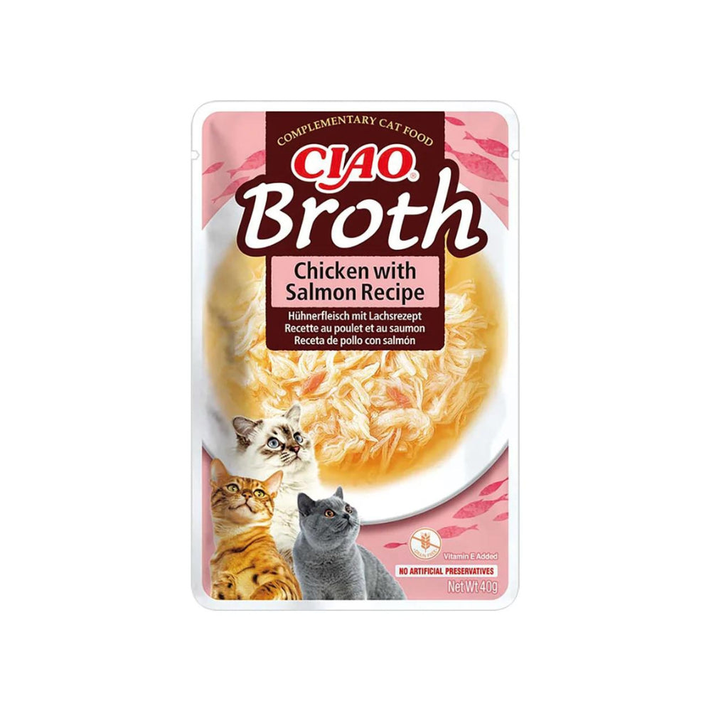 INABA CAT CIAO BROTH CHICKEN WITH SALMON 40g bulion kurczak z łososiem