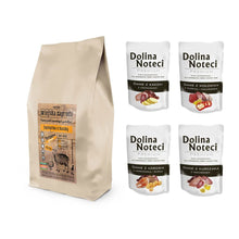 Pakiet Wiejska Zagroda Jagnięcina z Kaczką dla Małych Ras 20 kg + 4 x Dolina Noteci dla Małych Ras Mix Smaków 100 g Gratis