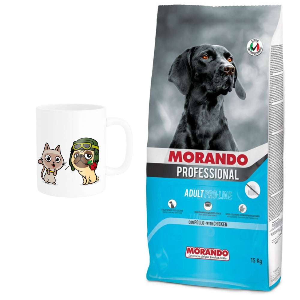 Pakiet Morando Pro Line Sucha Karma Dla Psa Kurczak 15 kg + Kubek z Twoim Pupilem GRATIS!