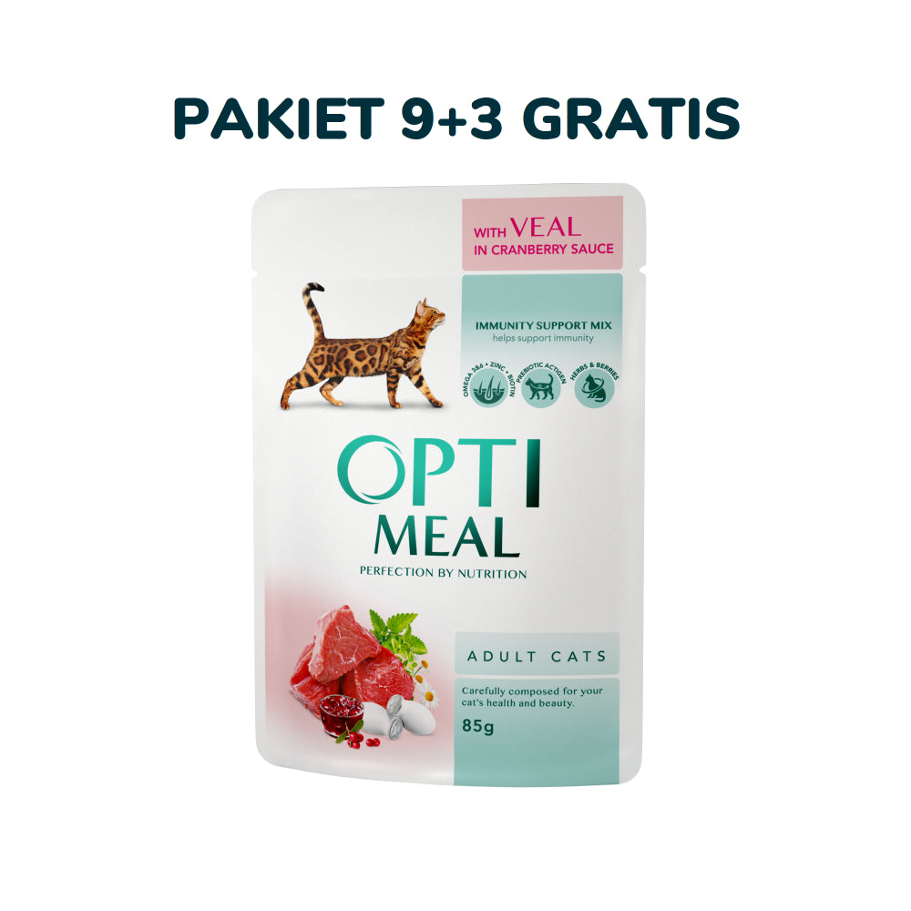 Optimeal z Cielęciną w Żurawinowym Sosie 9 + 3 GRATIS