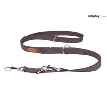 Amiplay Smycz Regulowana 6 w 1 Cotton Brązowa 100 - 200 cm Rozmiar M
