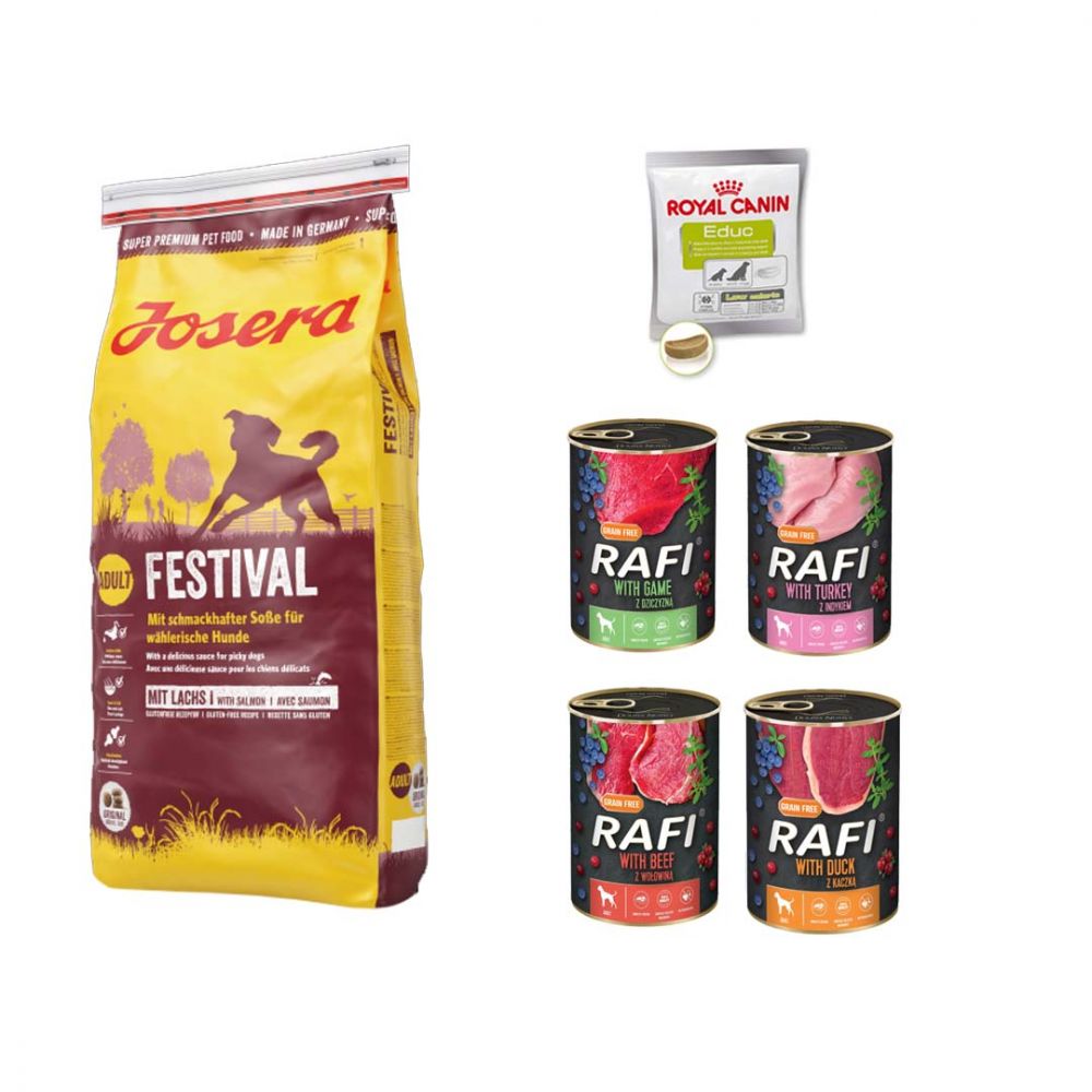 Pakiet Josera Festival Łosoś 15 kg + 5 GRATISÓW!