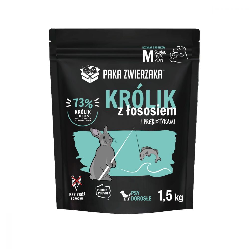 Paka Zwierzaka Seventh Heaven Sucha Karma Dla Dorosłych Psów Królik z Łososiem Rozmiar M 1,5 kg