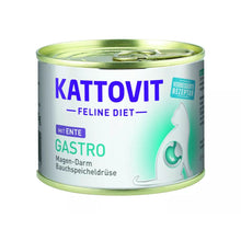 KATTOVIT Gastro kaczka 185g dla kotów cierpiących na schorzenia układu pokarmowego